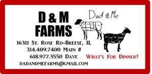 The Farm's logo which show a sketch of a sheep with the address and email.